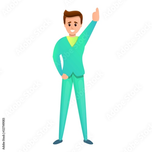 Call male nurse icon. Cartoon of call male nurse vector icon for web design isolated on white background