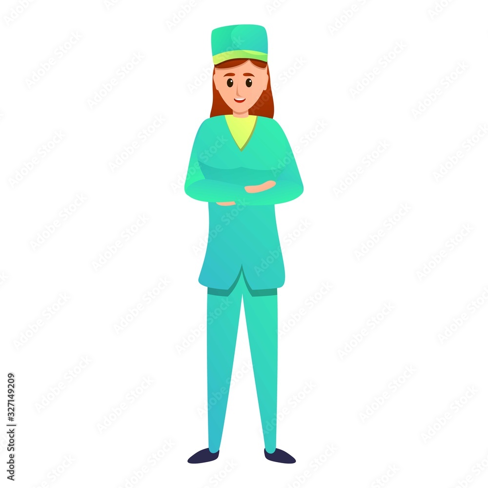 Professional nurse icon. Cartoon of professional nurse vector icon for web design isolated on white background Professional nurse icon. Cartoon of professional nurse vector icon for web design isolated on white background