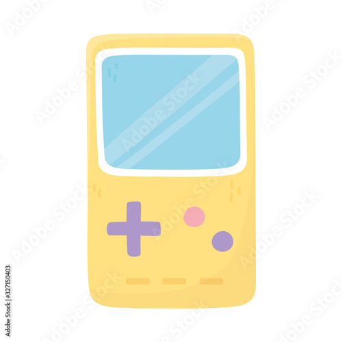 kids toy video game console portable icon design white background