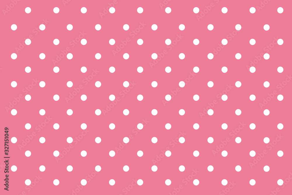 Pink Pastel polka dots background.