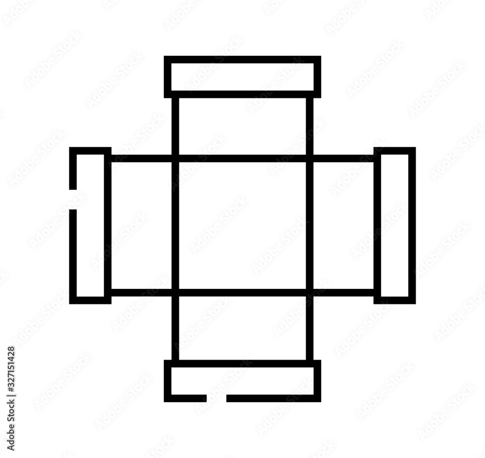 Oil pipes line icon, concept sign, outline vector illustration, linear symbol. Oil pipes line icon, concept sign, outline vector illustration, linear symbol.