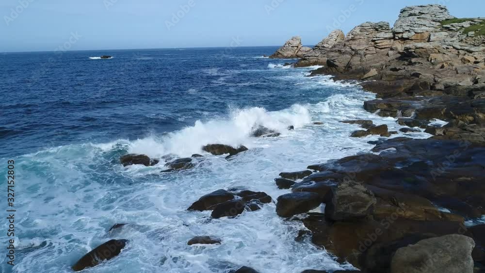 Brittany coast from Plouguerneau view by drone Brittany coast from Plouguerneau view by drone