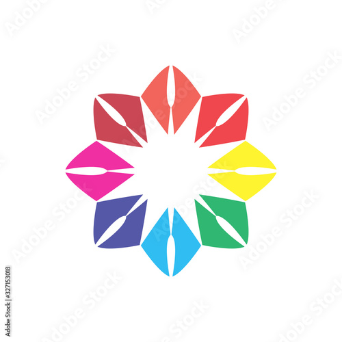 colorful octagon vector template