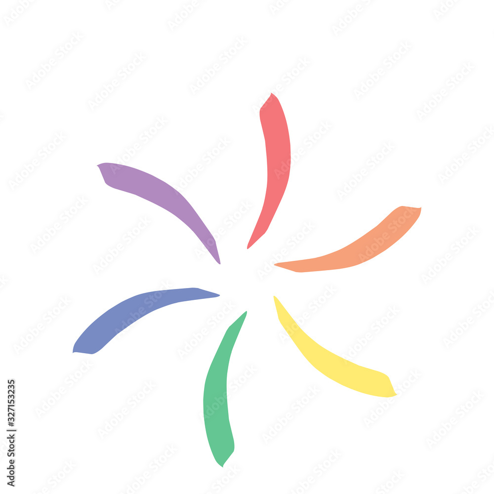 innovation flower colorful abstract vector logo design template