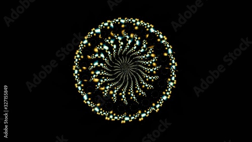 4k Background motion Abstract multicolored motion graphics background Seamless rotating loop mandala art