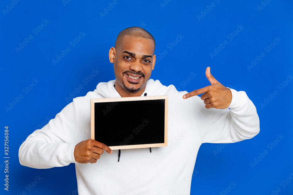 African guy wearing a white sweatshirt African guy wearing a white sweatshirt