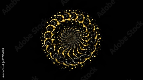 4k Background motion Abstract multicolored motion graphics background Seamless rotating loop mandala art