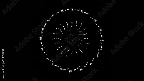 4k Background motion Abstract multicolored motion graphics background Seamless rotating loop mandala art