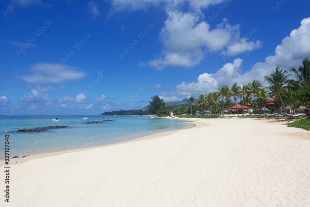Tropical beach and sea in Mauritius Tropical beach and sea in Mauritius