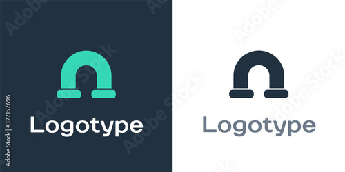 Logotype Industry metallic pipe icon isolated on white background. Plumbing pipeline parts of different shapes. Logo design template element. Vector Illustration