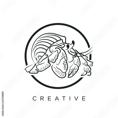 hermit crab logo design