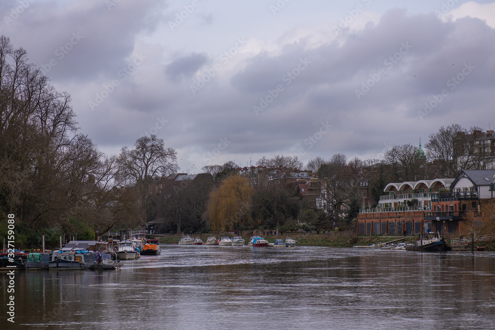 View along the river  Thames