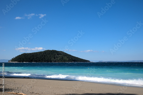 Fototapeta Naklejka Na Ścianę i Meble -  A beautiful beach on the island of Skopelos, Greece . her name is Kastani beach