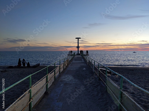 sunset over mediterranean sea