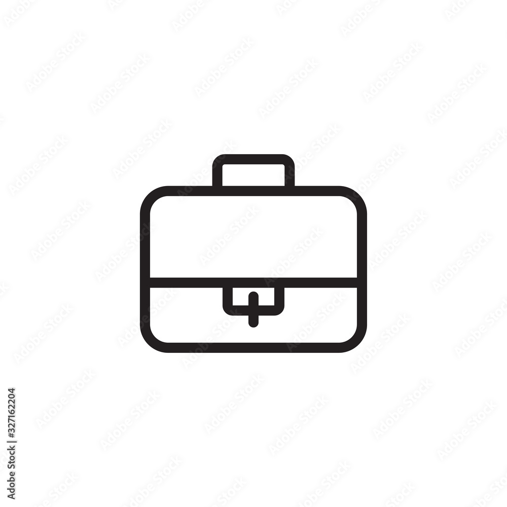 Briefcase vector icon. Bag, portfolio symbol. Flat vector sign isolated on white background. Simple vector illustration for graphic and web design. Briefcase vector icon. Bag, portfolio symbol. Flat vector sign isolated on white background. Simple vector illustration for graphic and web design.