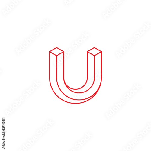 Vector abstract letter U logo design collection. Letter U logo illustration