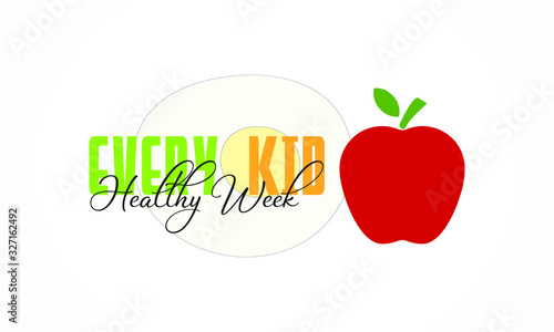 Vector illustration on the theme of Every kid healthy week observed in Last week of April.