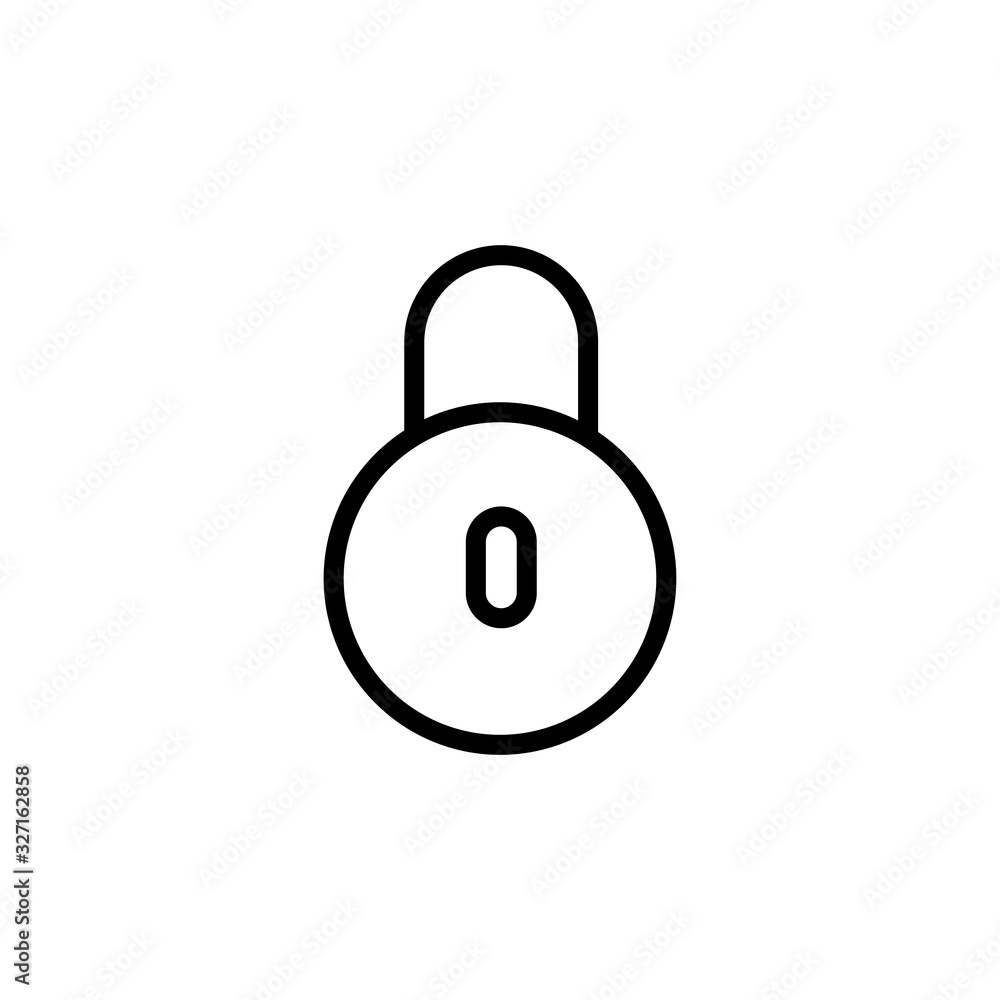 Lock Icon in trendy flat style isolated on white background. Padlock Icon. Security symbol for your web site design, logo, app, UI. Vector illustration, EPS10.