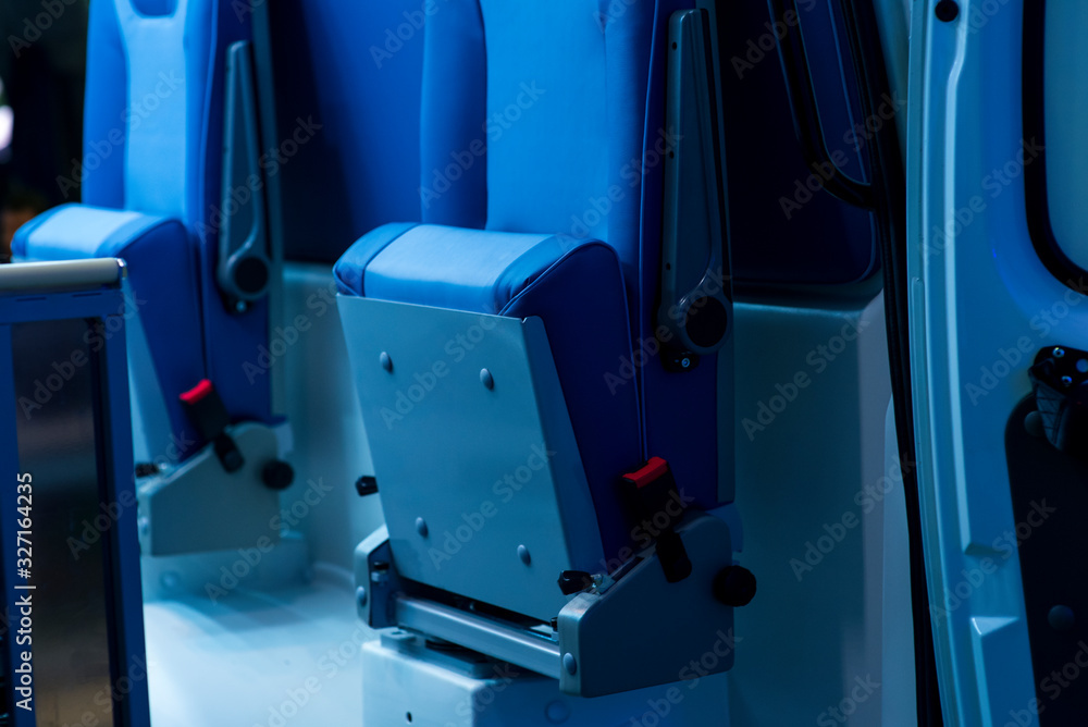View inside Ambulance modern technology, ambulance chair View inside Ambulance modern technology, ambulance chair