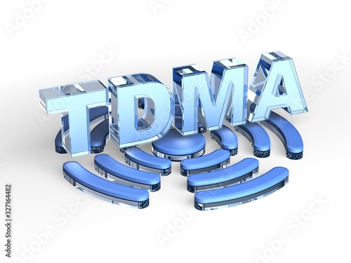 TDMA acronym (Time-division multiple access) photo