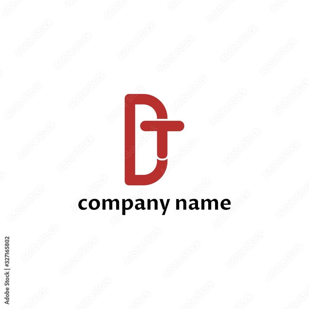 ILLUSTRATION ABSTRACT LETTER DT FLAT RED COLOR SIMPLE TEMPLATE DESIGN LOGO VECTOR ILLUSTRATION ABSTRACT LETTER DT FLAT RED COLOR SIMPLE TEMPLATE DESIGN LOGO VECTOR