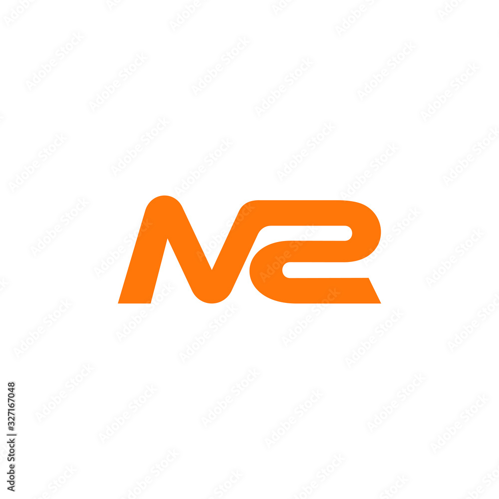 letter m2 simple linked line symbol logo vector letter m2 simple linked line symbol logo vector