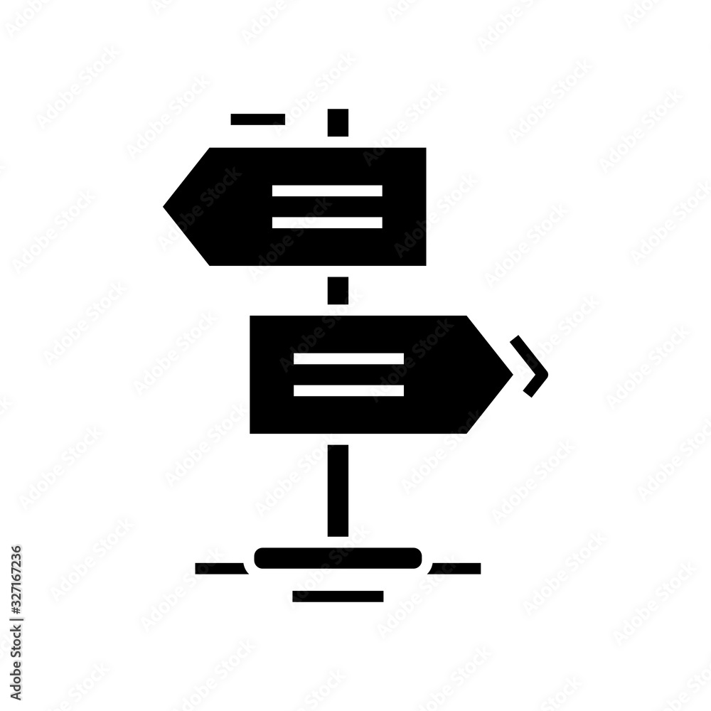 Destination guide black icon, concept illustration, vector flat symbol, glyph sign. Destination guide black icon, concept illustration, vector flat symbol, glyph sign.