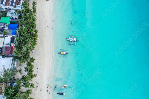 Aerial view of Boracay beach in Philippines © pierrick