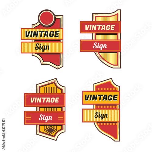 Retro signs and vintage neon signs colorful collection