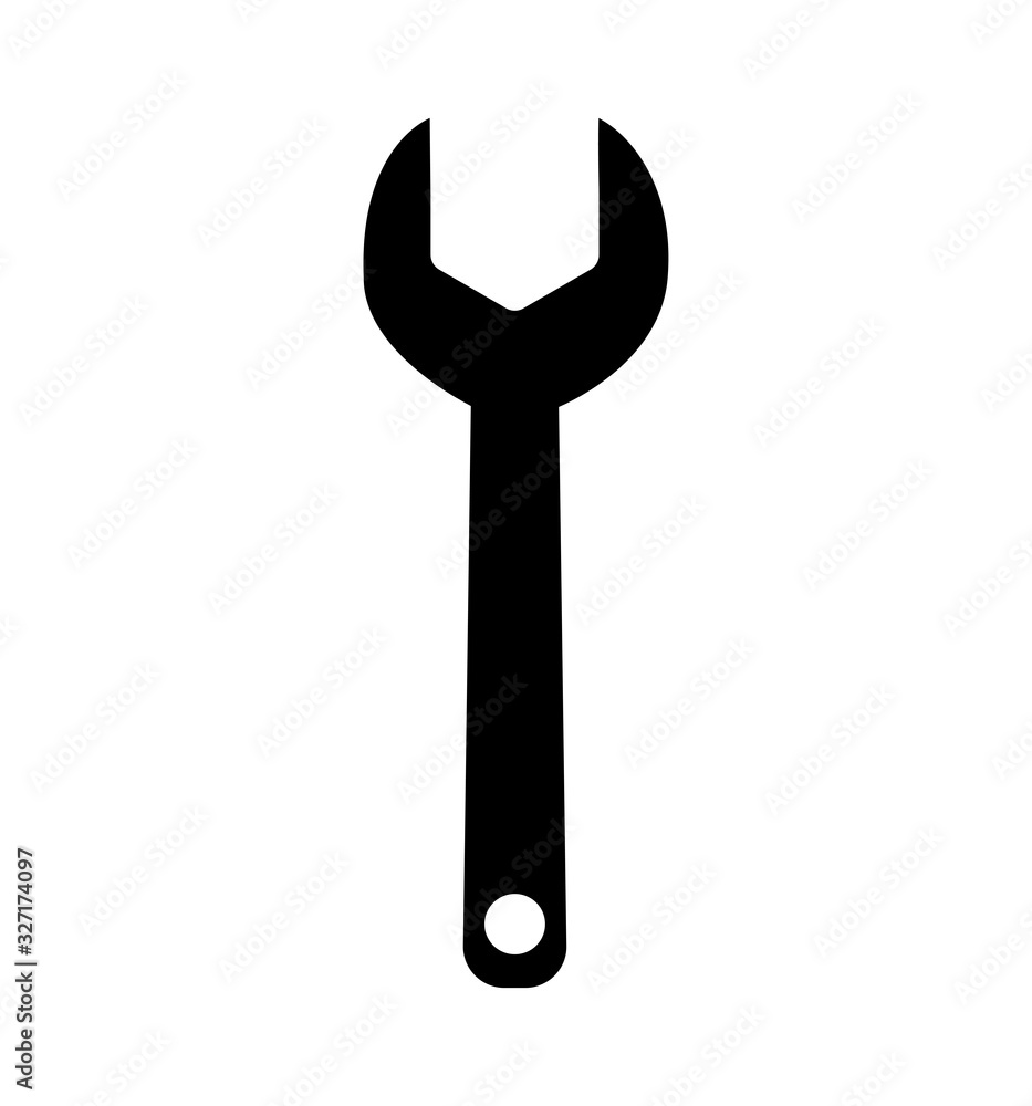 wrench icon key icon tool to work vector isolated on white wrench icon key icon tool to work vector isolated on white