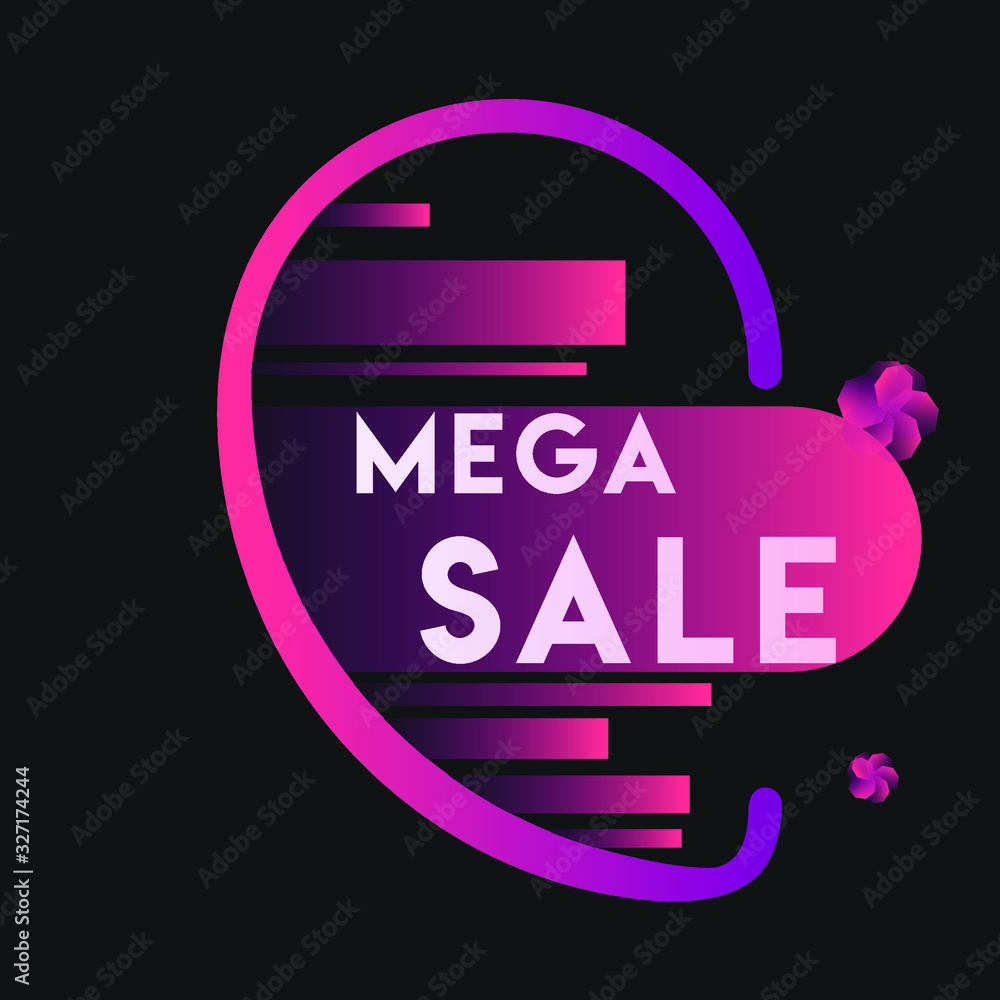 Sale banner template design in abstract design, Mega sales. vector illustration Sale banner template design in abstract design, Mega sales. vector illustration
