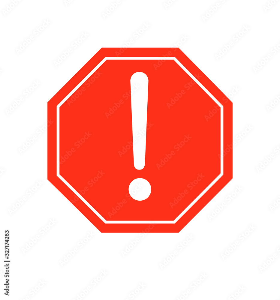 Warning sign red warning icon vector illustration isolated Warning sign red warning icon vector illustration isolated