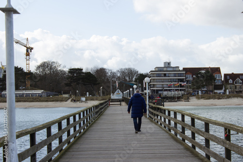 Man on Pier in Germany