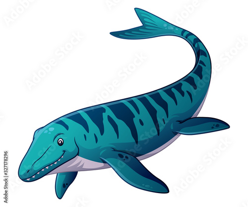 Mosasaurus Cartoon Illustration