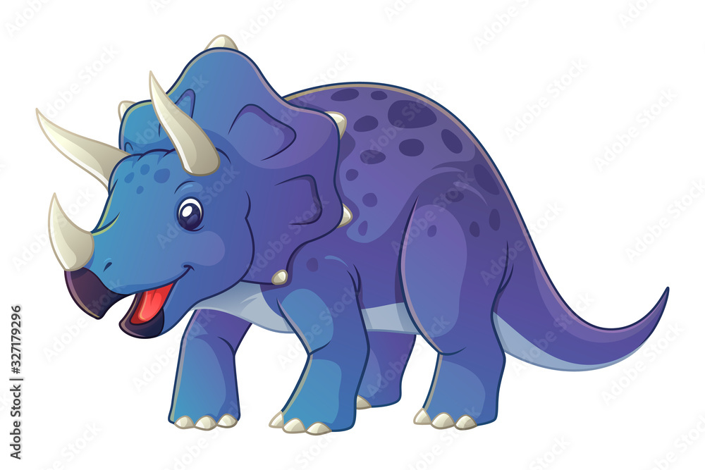 Triceratops Cartoon Illustration Triceratops Cartoon Illustration