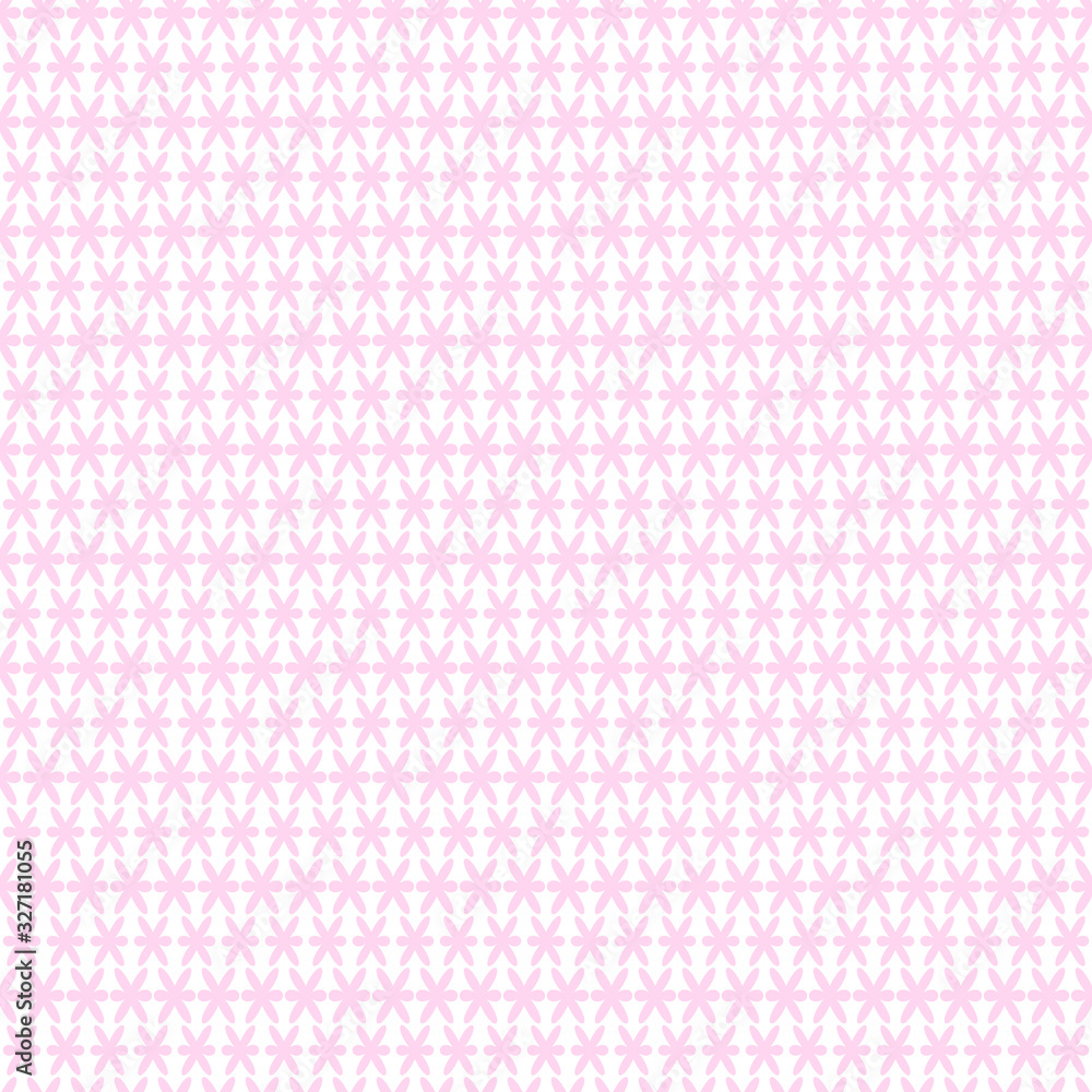 Abstract geometric seamless pattern with pink  ornament on white background. Template design for web page, textures, card, poster, fabric, textile. 