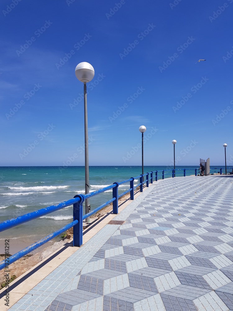 pier blue sky