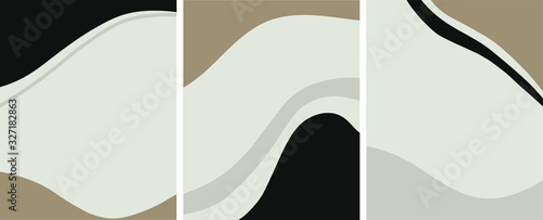Minimalist organic shapes design, flat art postcard,nordic scandinavian design,poster set earthy tones natural colors