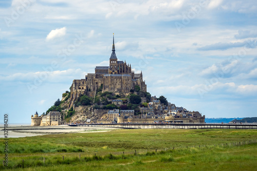 Mont St Michel exterior building cityscape, Normandy, France