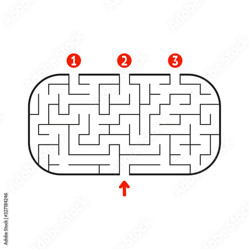 Abstact labyrinth. Game for kids. Puzzle for children. Maze conundrum. Vector illustration.