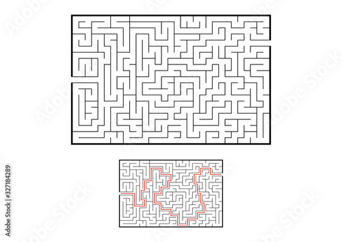 Abstact labyrinth. Game for kids. Puzzle for children. Maze conundrum. Vector illustration.