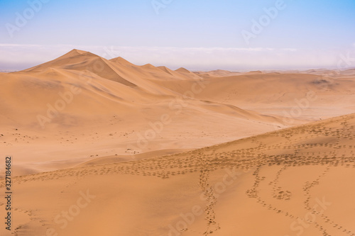 View of the Namib desert from Dune 7 near Swakopmund in Namibia.
