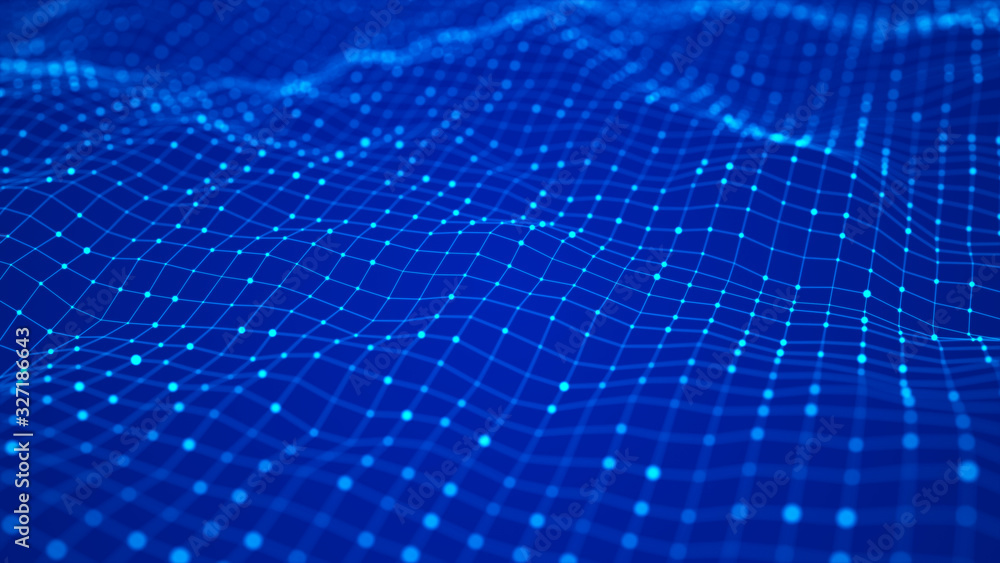 Abstract digital background. Big data visualization. Network connection structure. Science blue background. 3d rendering. Abstract digital background. Big data visualization. Network connection structure. Science blue background. 3d rendering.