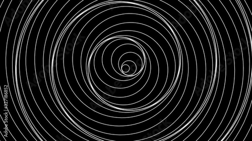 Hypnosis Archimedes spiral, Optical illusions and constantly moving spiral pattern, Seamless loop 4K animation