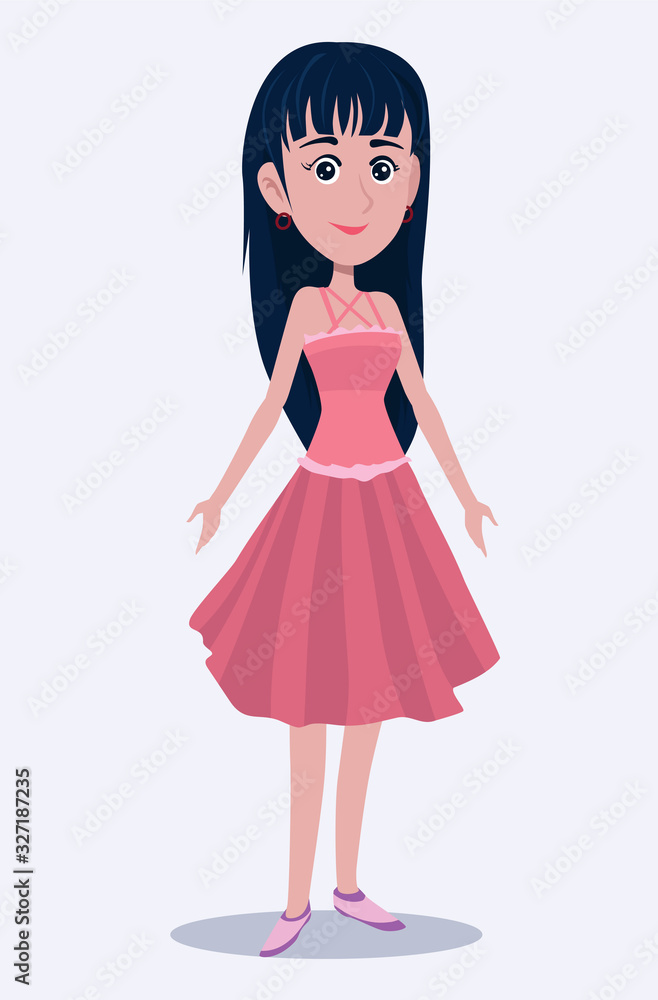 Fashionable beautiful girls. cartoon female characters in stylish clothing various fashion. Vector illustration. Fashionable beautiful girls. cartoon female characters in stylish clothing various fashion. Vector illustration.