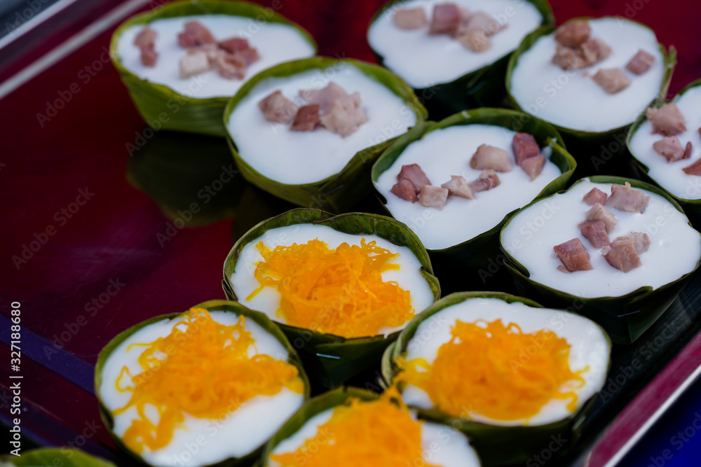 Thailand, Asia, Dessert, Sphere, Colocasia esculenta Thailand, Asia, Dessert, Sphere, Colocasia esculenta
