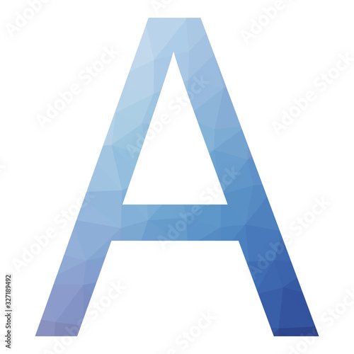 A char Abstract Trianglify gradient Generative Art character illustration