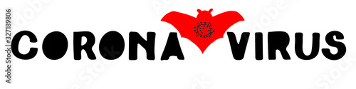 Coronavirus Lettering Design bakterium pain quarantine Background Banner Corona Virus 2019-nKoV 