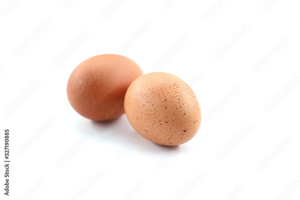 Two eggs isolated on white background Two eggs isolated on white background