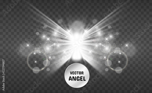 Christmas angel. Vector illustration. Angel on a transparent background.